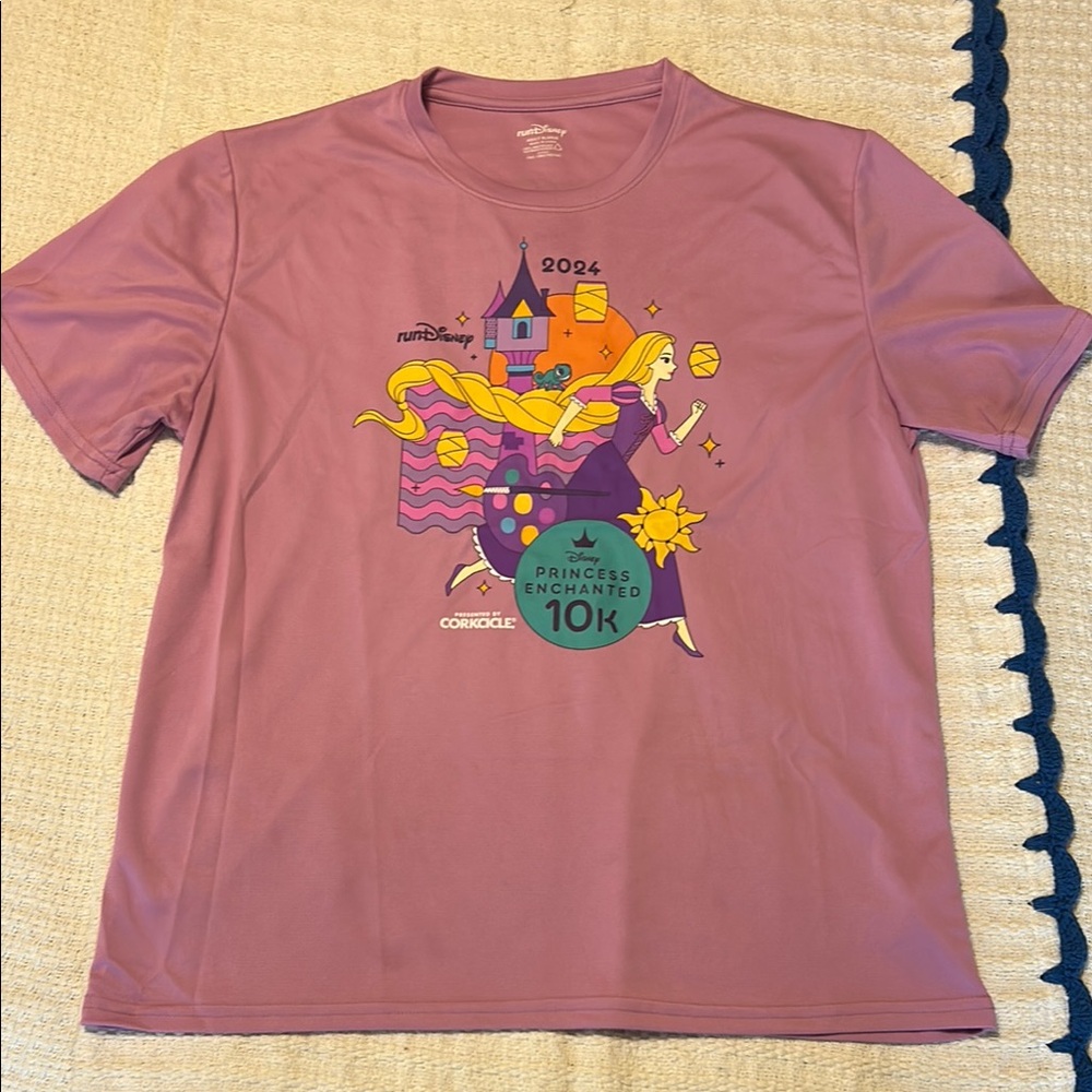 Disney Purple Cartoon Graphic Short Sleeve Tee